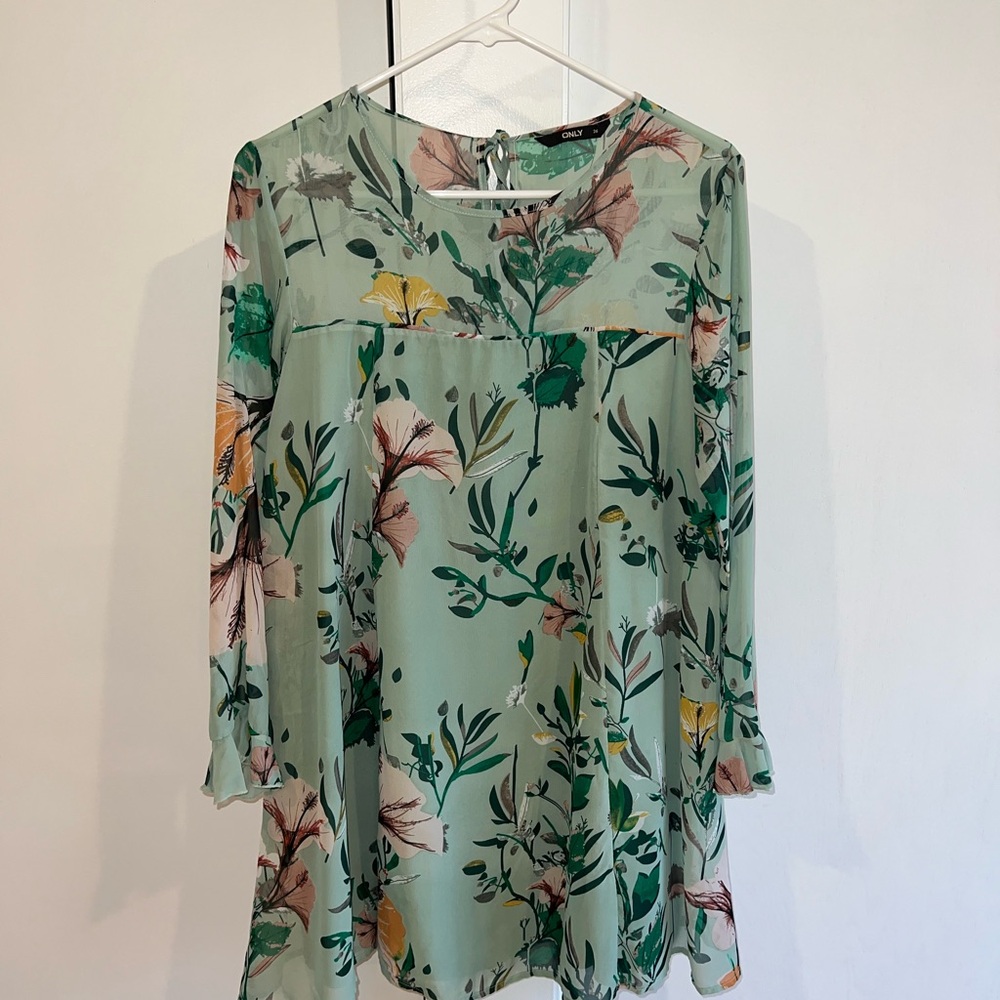 Floral Green Dress